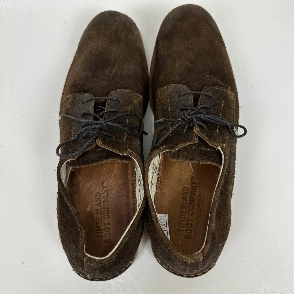 Timberland Boot Company brown leather oxfords Nubuck‎ Men's size 11